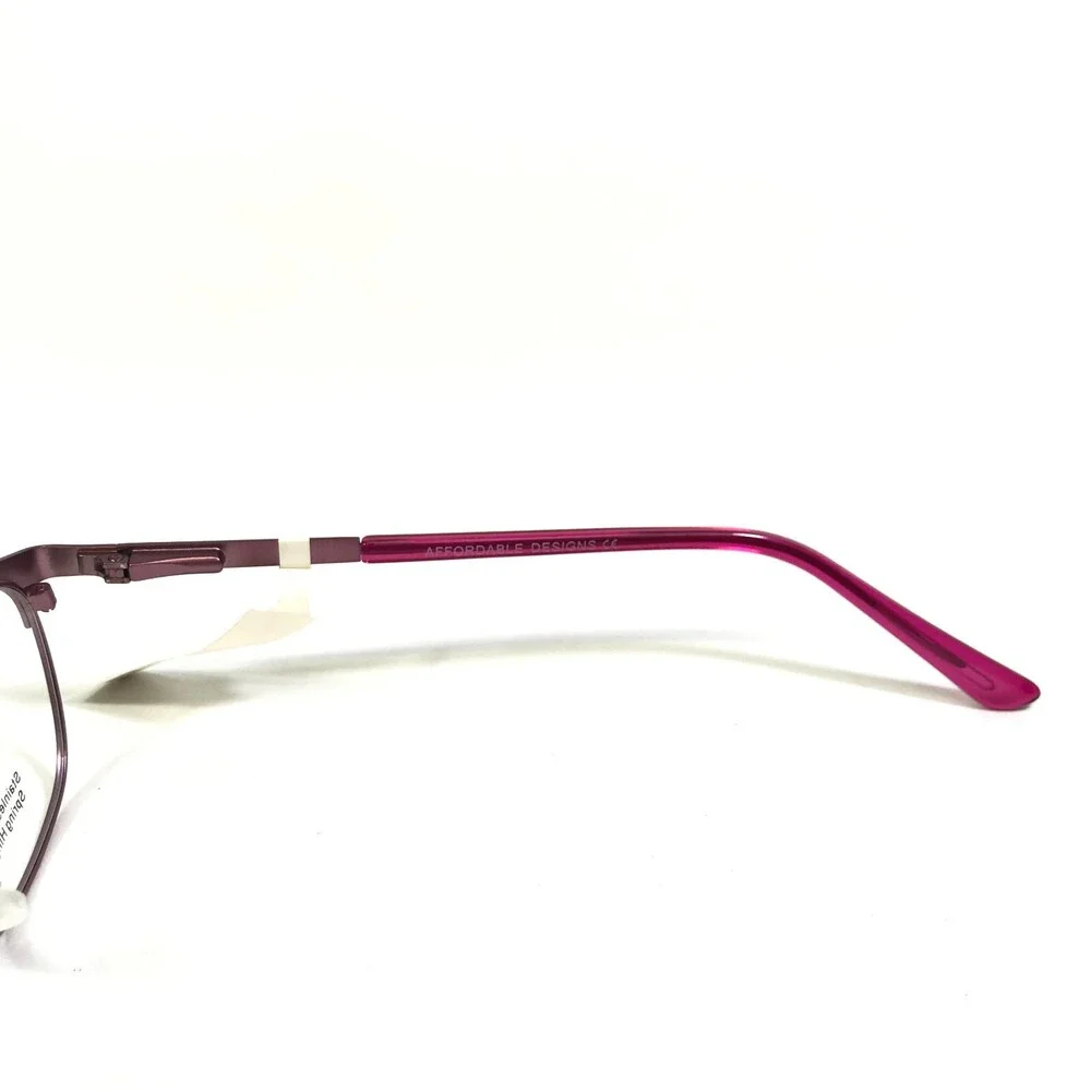 Affordable Designs Eyeglasses Frames NOELLE PINK Rectangular Full Rim 46-17-130